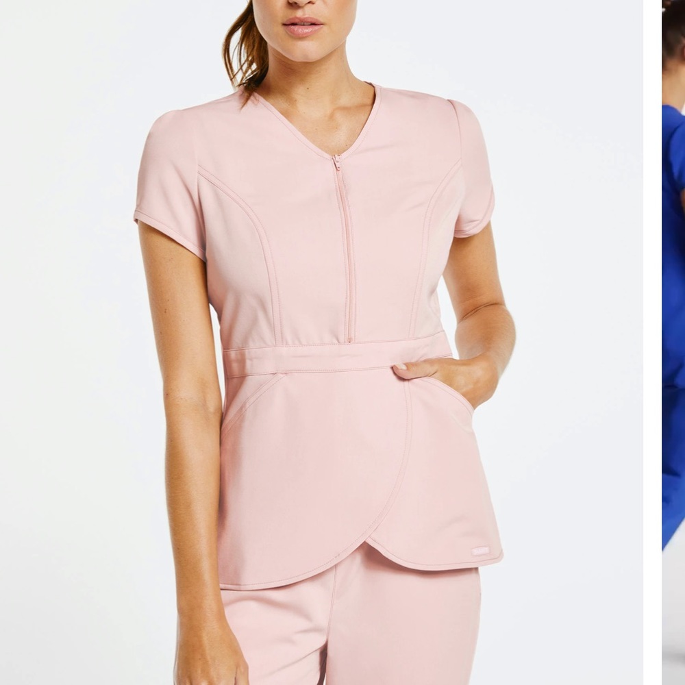 Jaanuu Pink Scrub Top